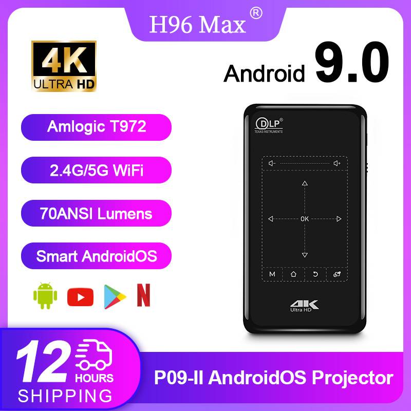 Home Cinema Quad - Mini Proyector DLP Portátil P09-II, Android