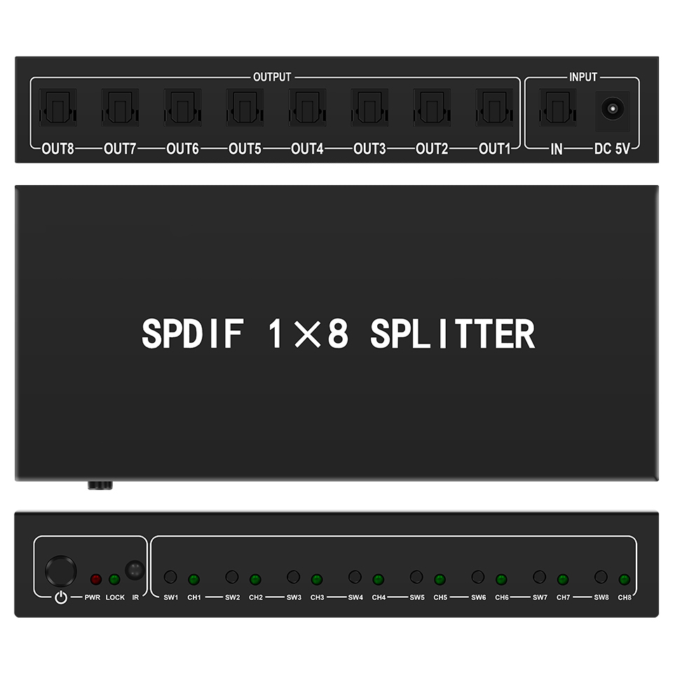 Home Cinema Solution - Divisor de Audio óptico, divisor Digital