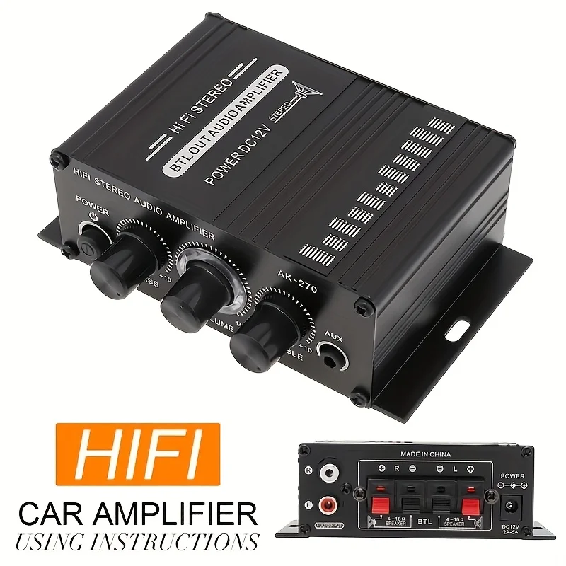 Home Cinema Solution - Mini Amplificador de Potencia AK-270 de