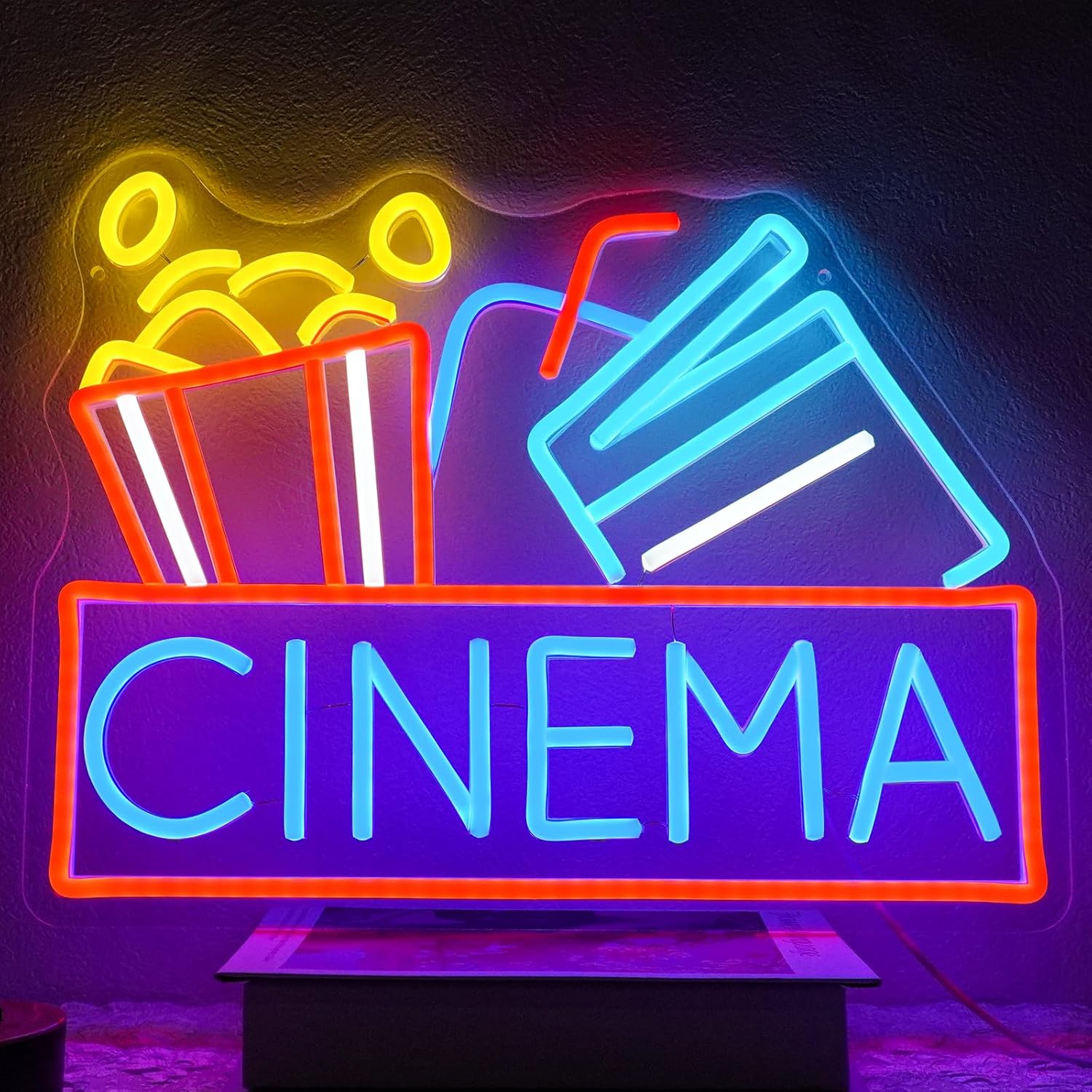Home Cinema Design - Letrero de neón de cine, luz