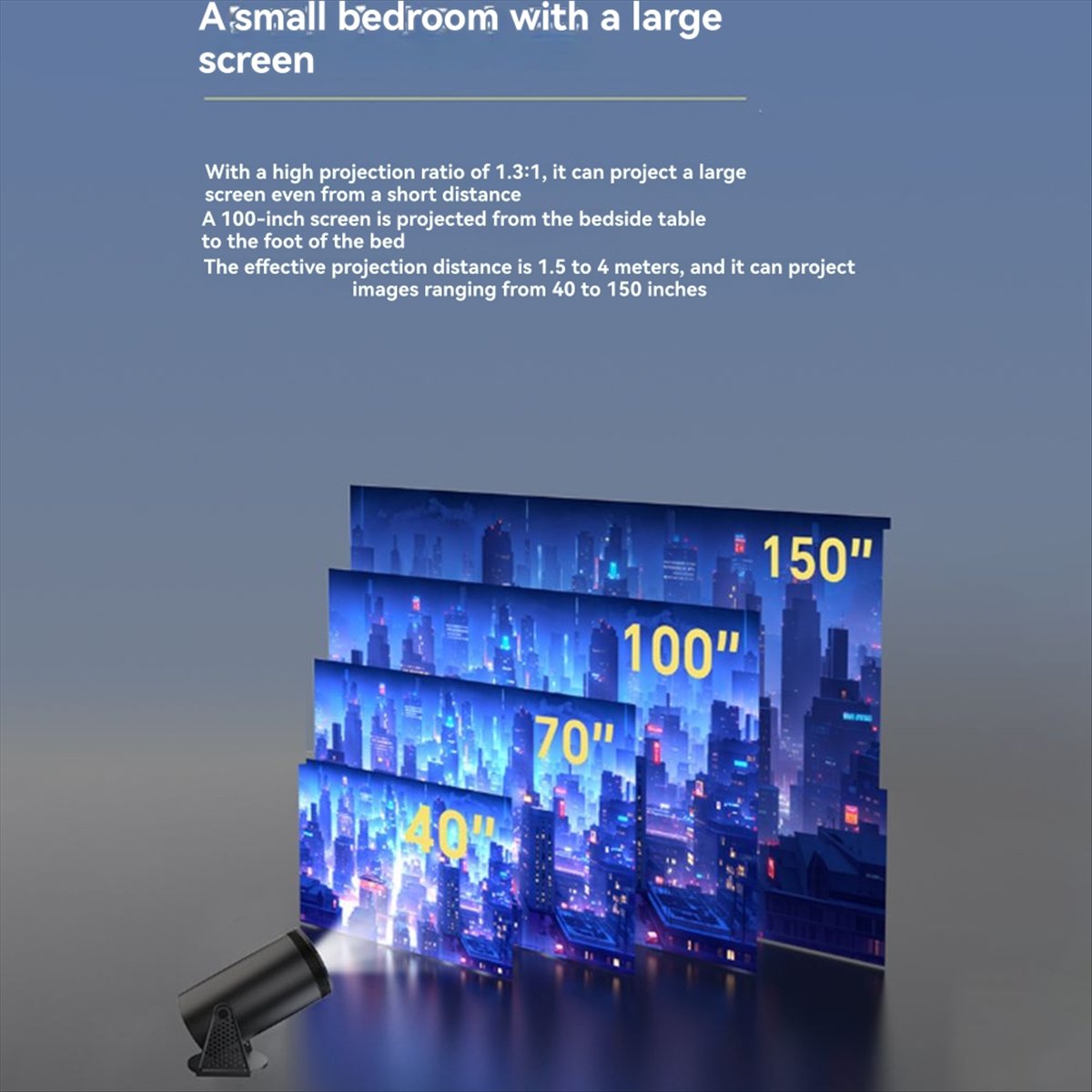 Proyector 1080P para Android12 - Home Cinema Quad reseña y precio