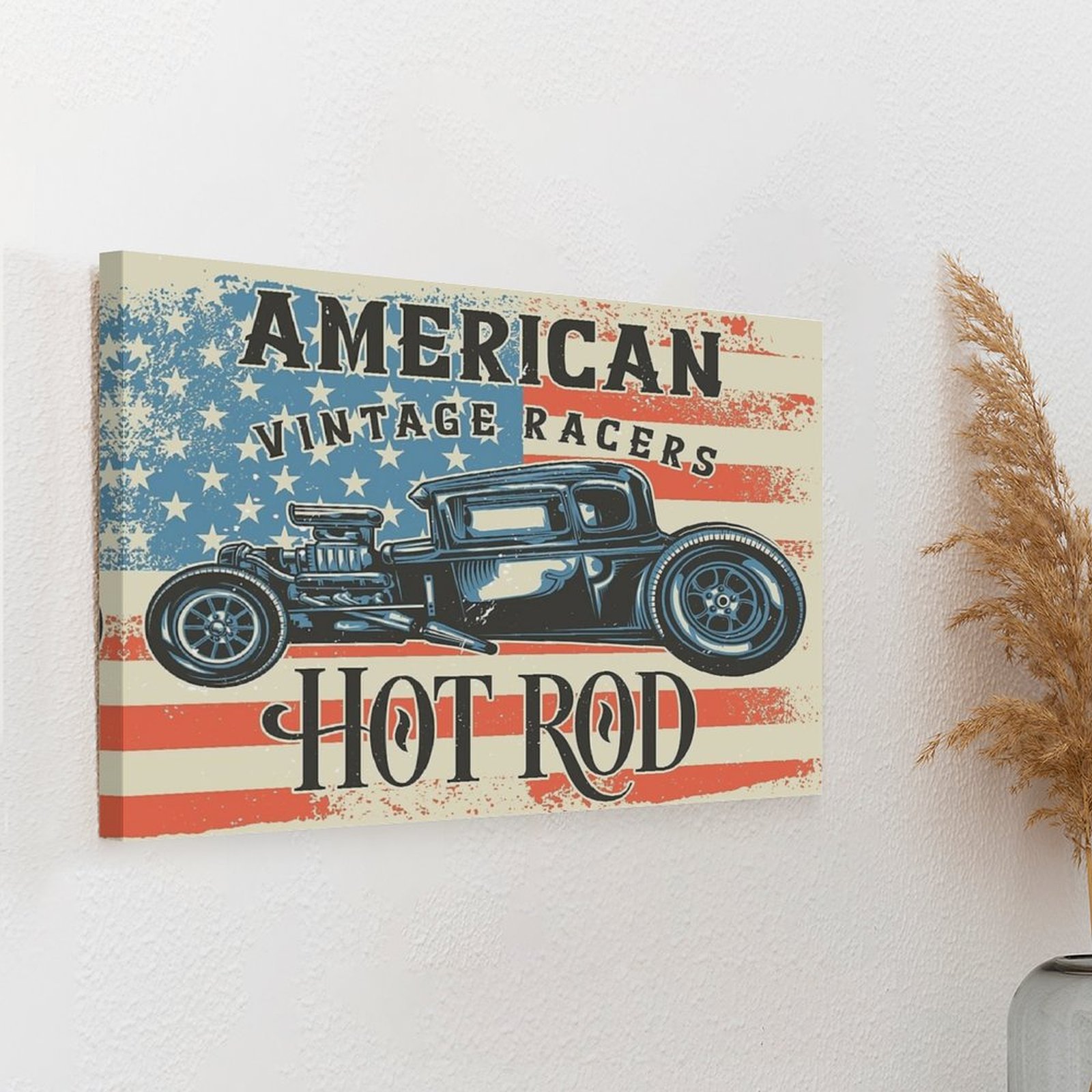Pintura en lienzo de Hot Rod a - Home Cinema Design reseña y precio