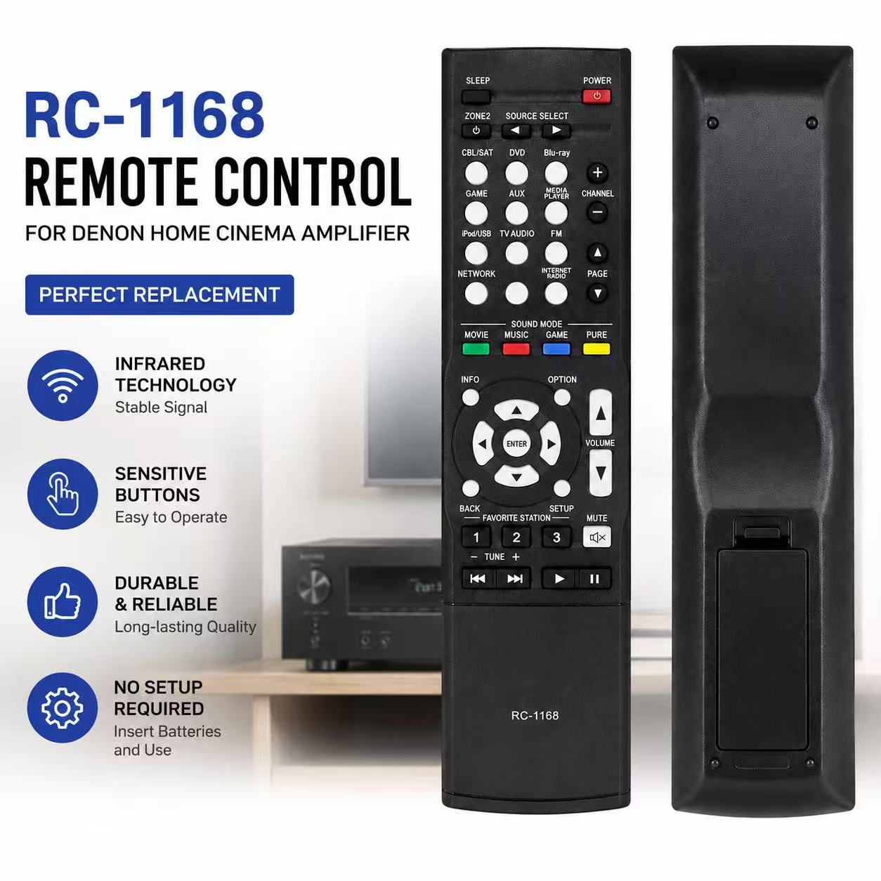 NUEVO Control Remoto RC-1168 p - Home Cinema Denon reseña y precio