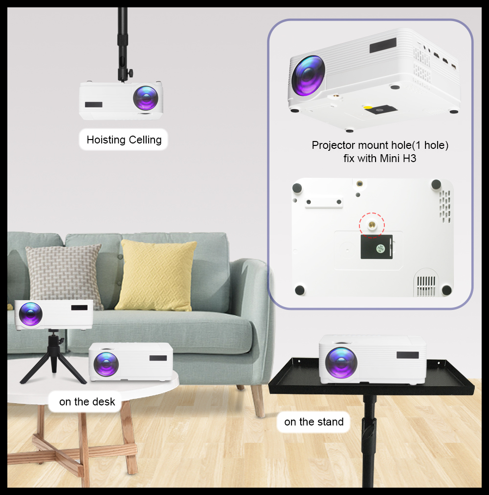 Proyector WIFI con Función de  - Home Cinema Projector Screen reseña y precio
