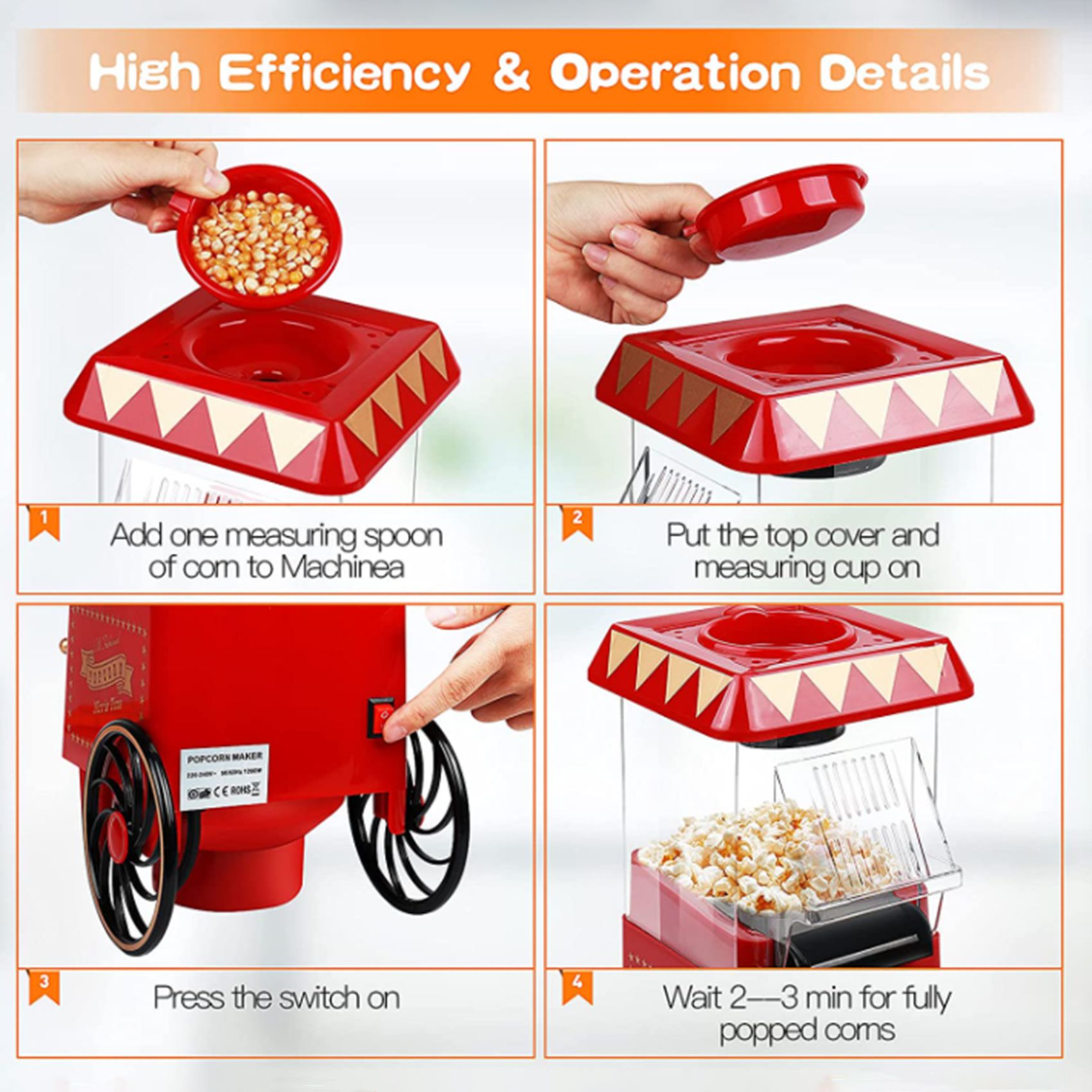 Máquina para hacer palomitas d - Popcorn Machine Home reseña y precio