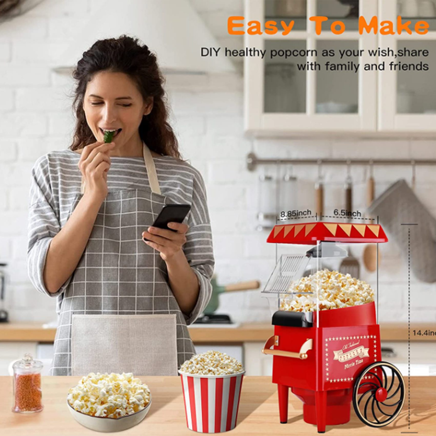Máquina para hacer palomitas d - Popcorn Machine Home reseña y precio