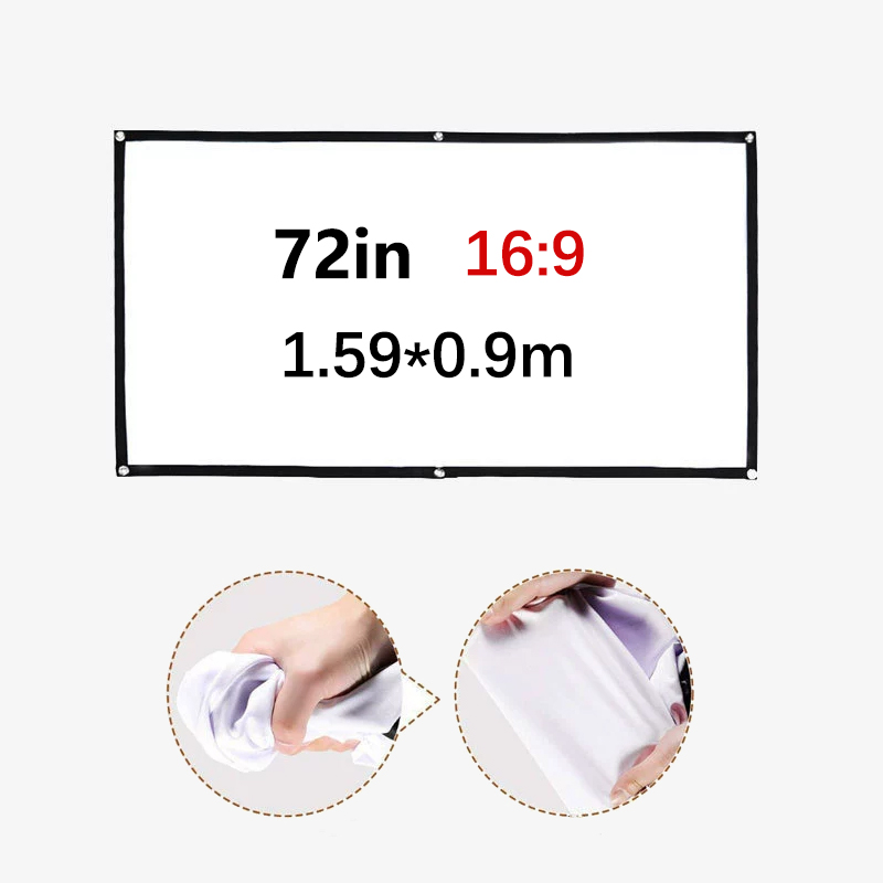 Pantalla de proyección portáti - Home Cinema Projector Screen reseña y precio