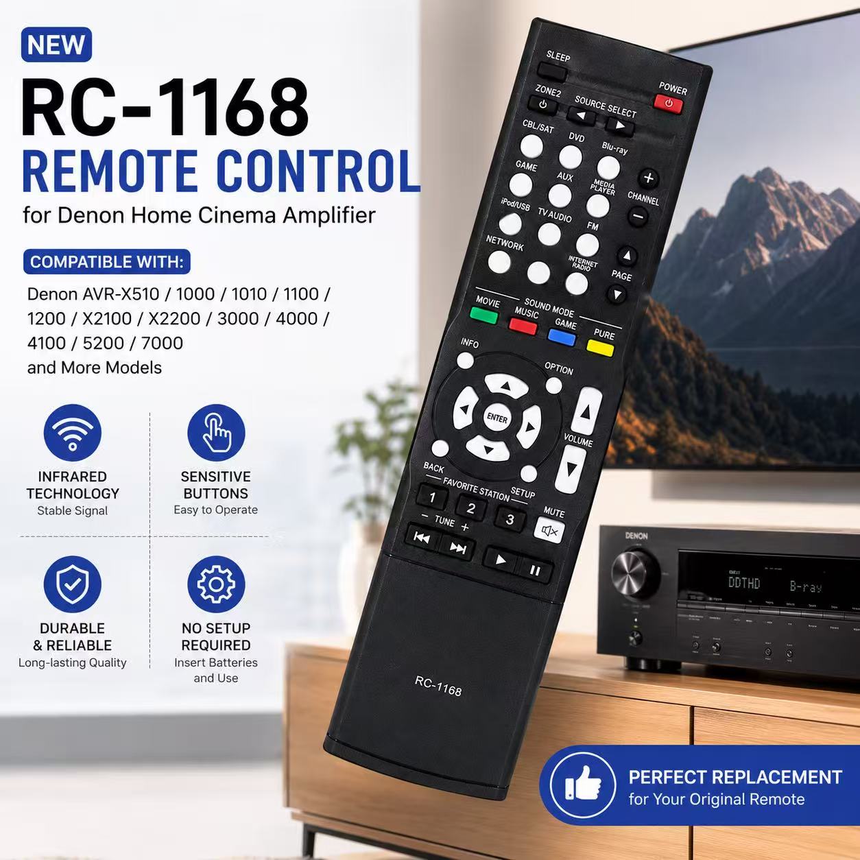 RC‑1168 Nuevo Control Remoto d - Home Cinema Denon reseña y precio