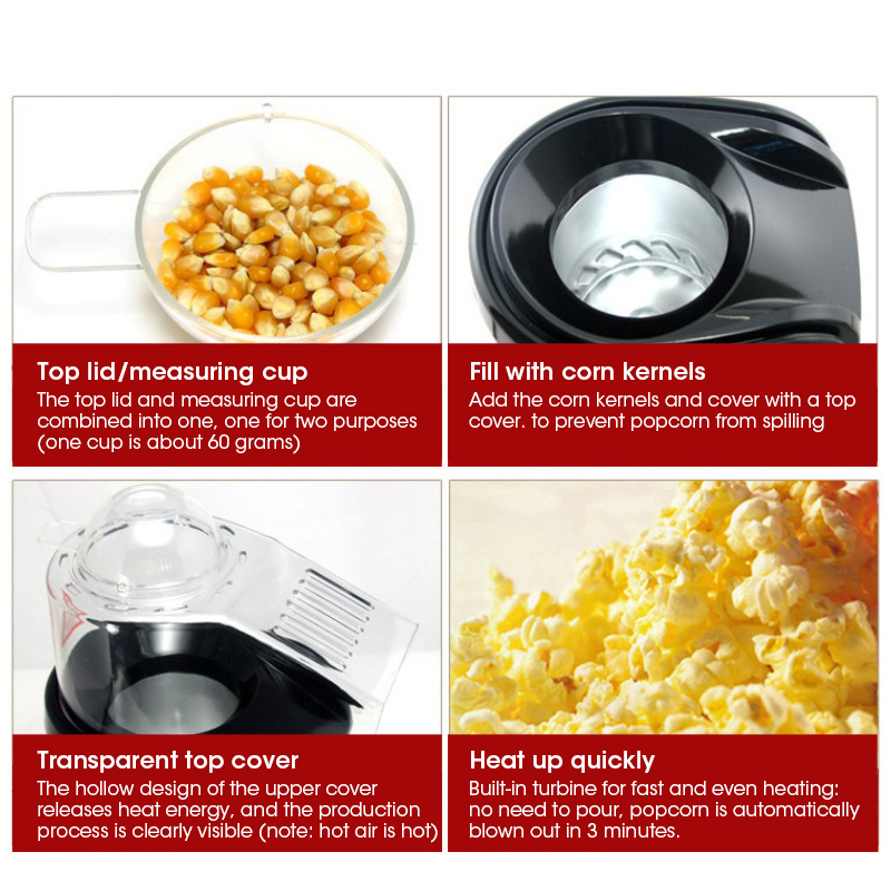 Mini Máquina Automática para H - Popcorn Machine Home reseña y precio